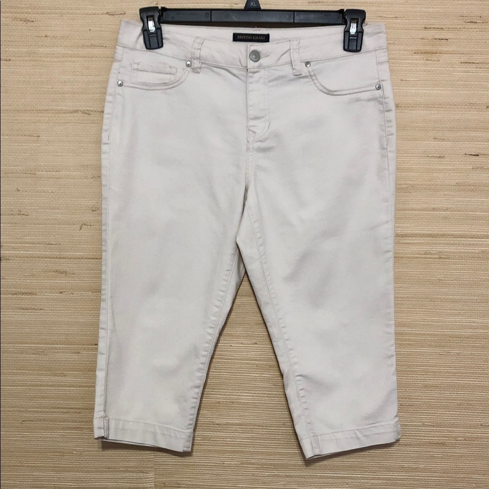 British Khaki Cropped Pants size 10